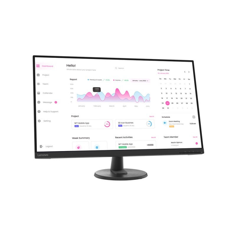 Lenovo D32-40 Monitor PC 80 cm (31.5") 1920 x 1080 Pixel Full HD Nero