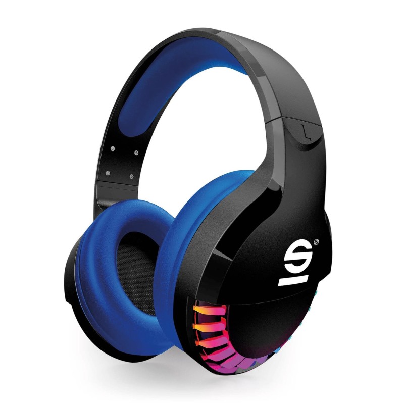 Sparco SPWHEADPHONE cuffia e auricolare Wireless A Padiglione Giocare USB tipo-C Nero, Blu