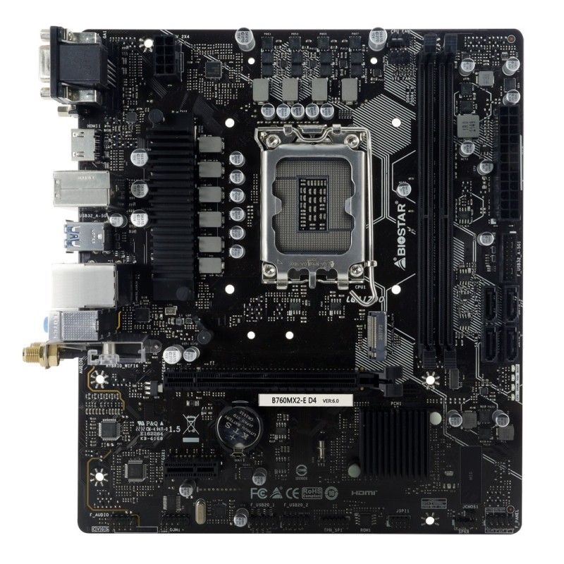 Biostar B760MX2-E D4 scheda madre Intel B760 LGA 1700 micro ATX