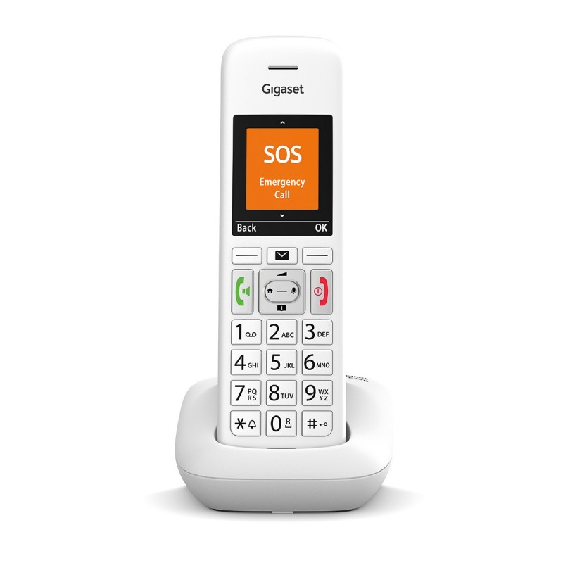 Gigaset E390 Telefono analogico DECT Identificatore di chiamata Bianco