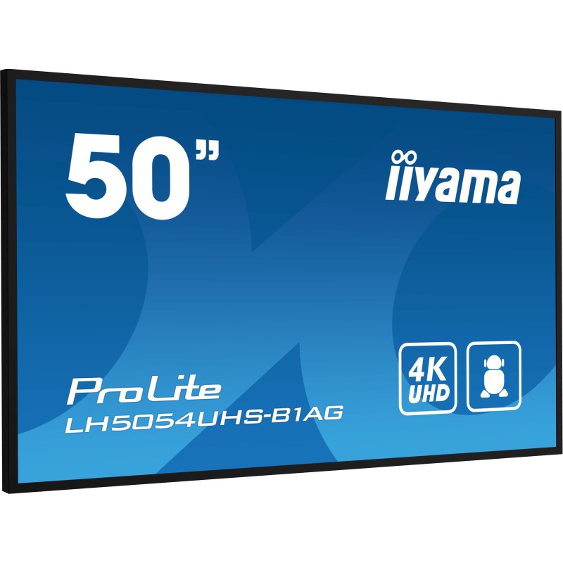 iiyama LH5054UHS-B1AG visualizzatore di messaggi Pannello piatto per segnaletica digitale 125,7 cm (49.5") LCD Wi-Fi 500 cd m²