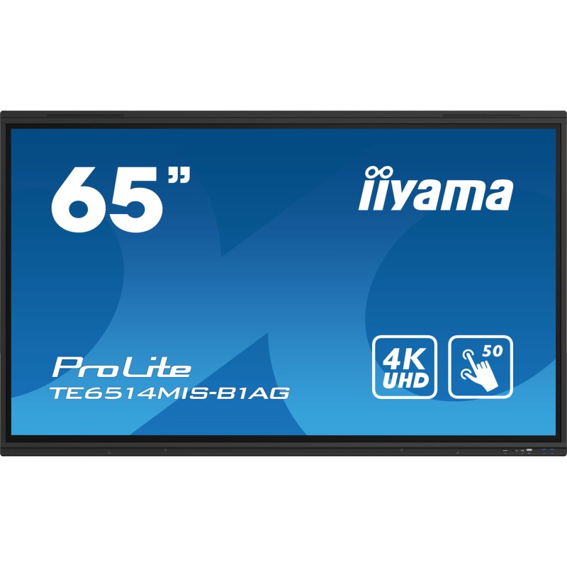 iiyama TE6514MIS-B1AG visualizzatore di messaggi Pannello piatto interattivo 165,1 cm (65") LCD Wi-Fi 435 cd m² 4K Ultra HD