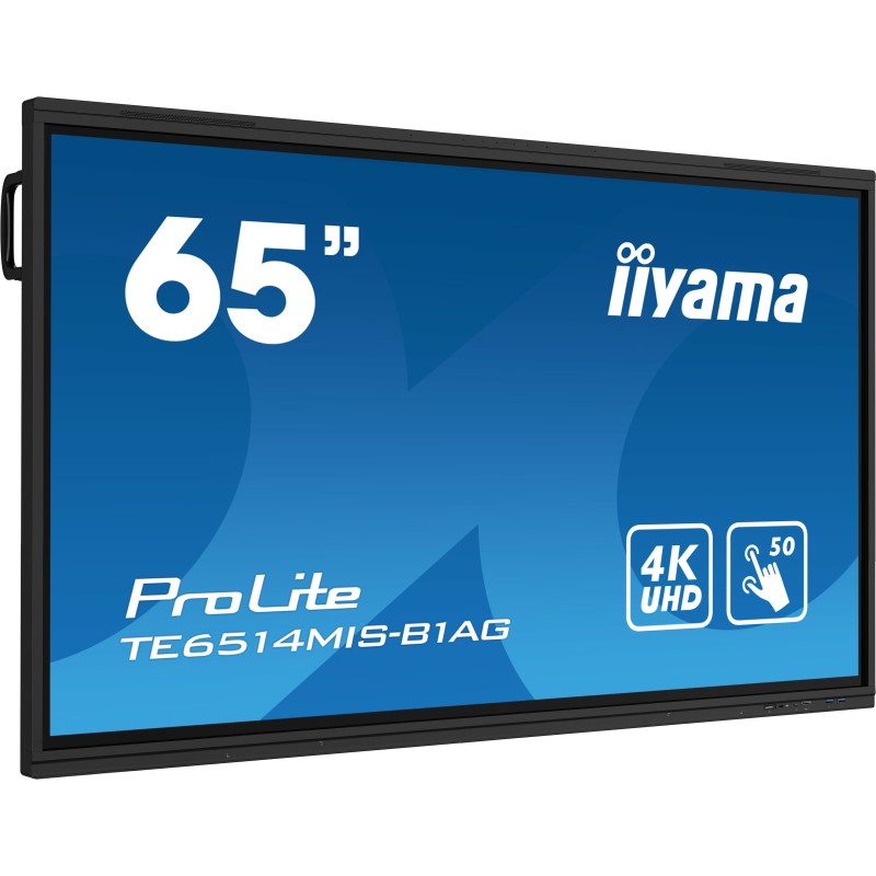 iiyama TE6514MIS-B1AG visualizzatore di messaggi Pannello piatto interattivo 165,1 cm (65") LCD Wi-Fi 435 cd m² 4K Ultra HD