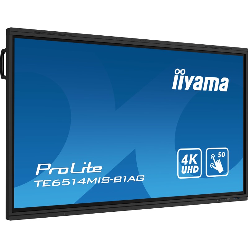 iiyama TE6514MIS-B1AG visualizzatore di messaggi Pannello piatto interattivo 165,1 cm (65") LCD Wi-Fi 435 cd m² 4K Ultra HD