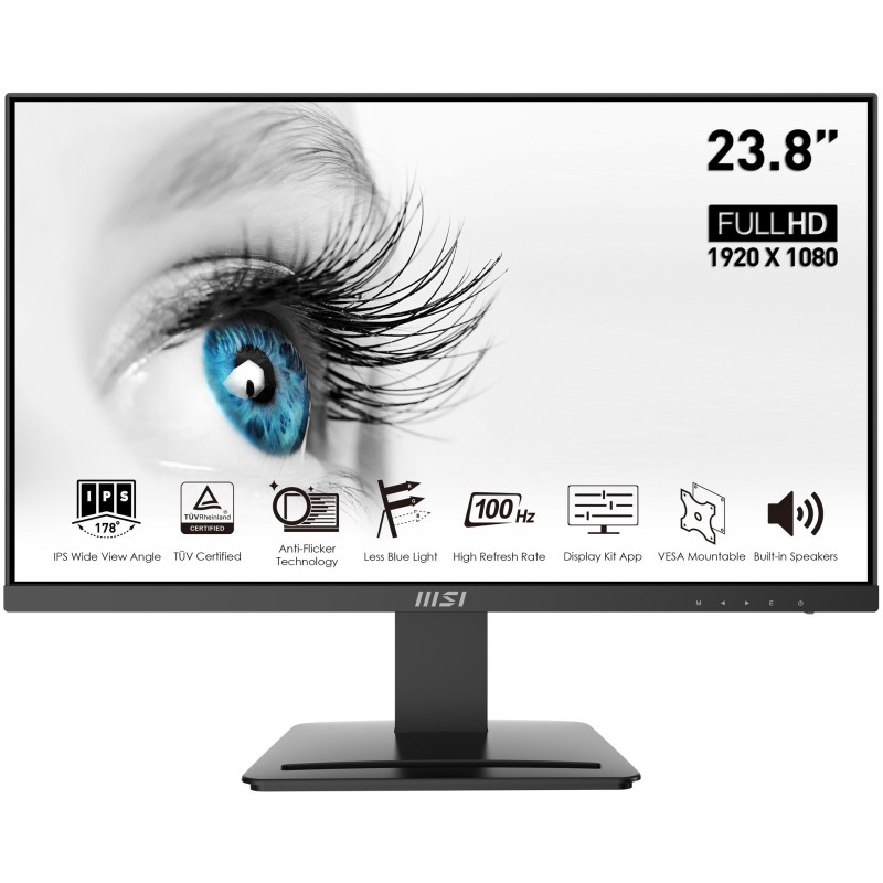 MSI Pro MP243X Monitor PC 60,5 cm (23.8") 1920 x 1080 Pixel Full HD Nero