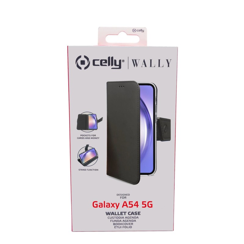 Celly WALLY1037 custodia per cellulare 16,3 cm (6.4") Custodia flip a libro Nero