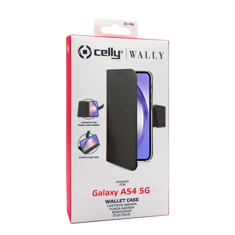 Celly WALLY1037 custodia per cellulare 16,3 cm (6.4") Custodia flip a libro Nero