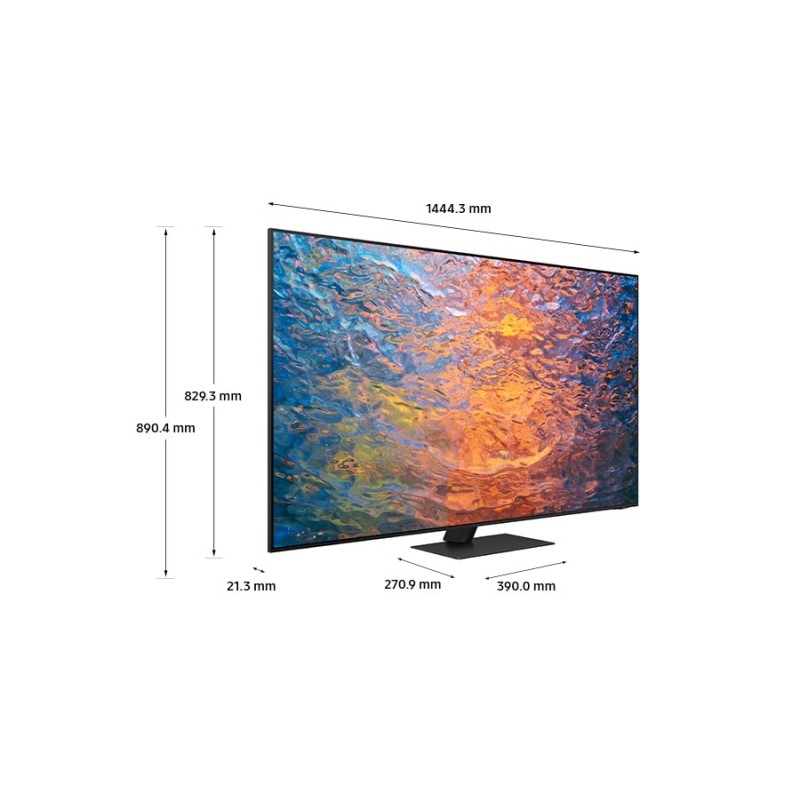 Samsung Series 9 TV QE65QN95CATXZT Neo QLED 4K, Smart TV 65" Processore Neural Quantum 4K, Dolby Atmos e OTS+, Slate Black 2023