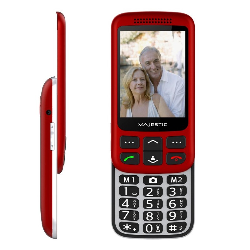 New Majestic 300087_RD cellulare 7,11 cm (2.8") 123 g Rosso Telefono per anziani