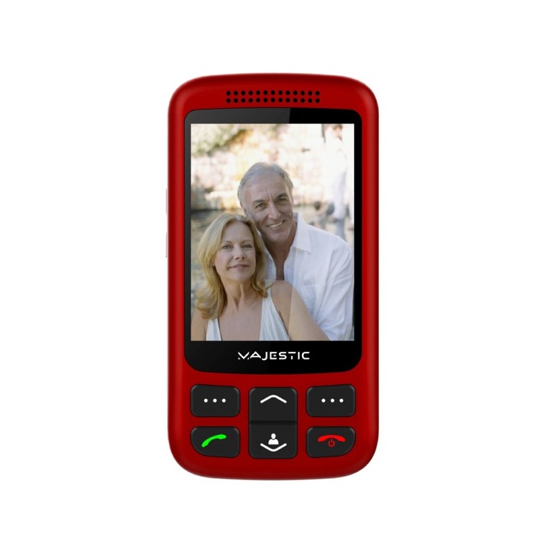 New Majestic 300087_RD cellulare 7,11 cm (2.8") 123 g Rosso Telefono per anziani