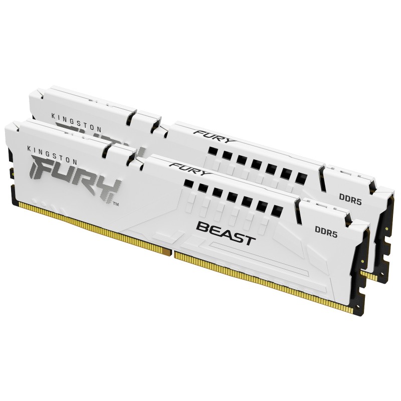 Kingston Technology FURY Beast 32 GB 6000 MT s DDR5 CL40 DIMM (Kit da 2) White XMP