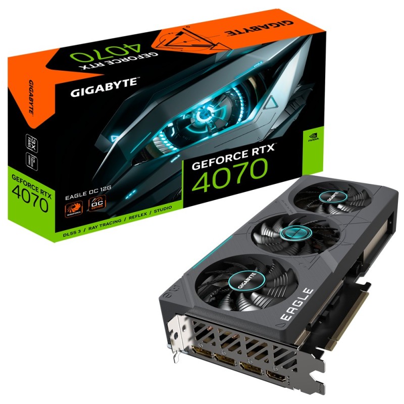 Gigabyte EAGLE GV-N4070EAGLE OC-12GD scheda video NVIDIA GeForce RTX 4070 12 GB GDDR6X