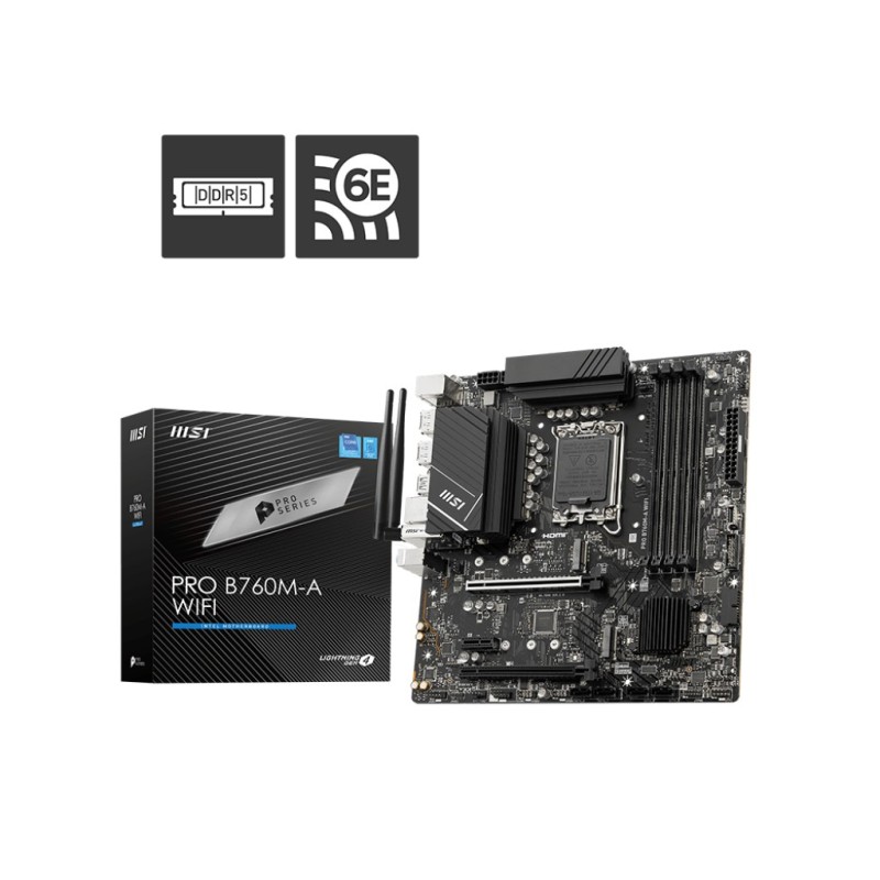 MSI PRO B760M-A WIFI scheda madre Intel B760 LGA 1700 micro ATX