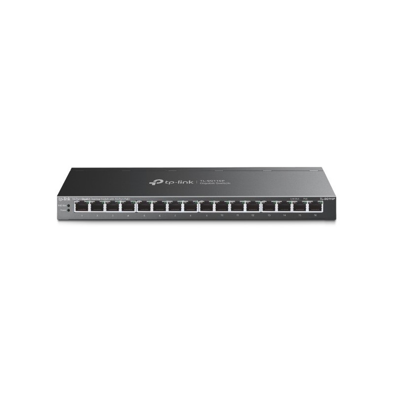 TP-Link TL-SG116P switch di rete Non gestito Gigabit Ethernet (10 100 1000) Nero