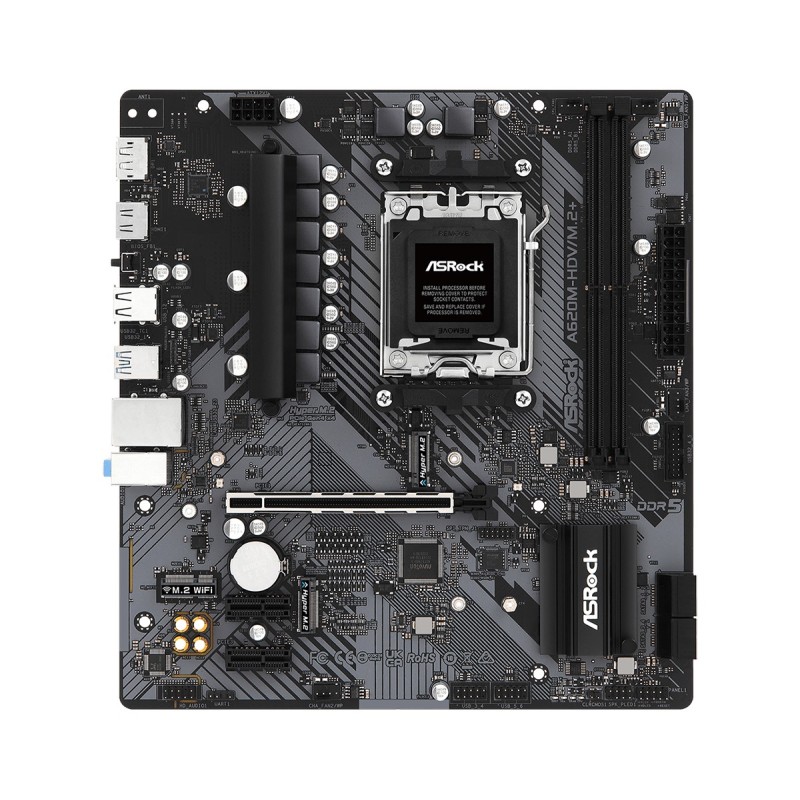 Asrock A620M-HDV M.2+ AMD A620 Presa di corrente AM5 micro ATX