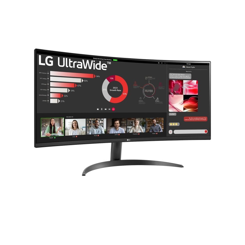 LG 34WR50QC-B.AEU Monitor PC 86,4 cm (34") 3440 x 1440 Pixel UltraWide Quad HD LCD Nero