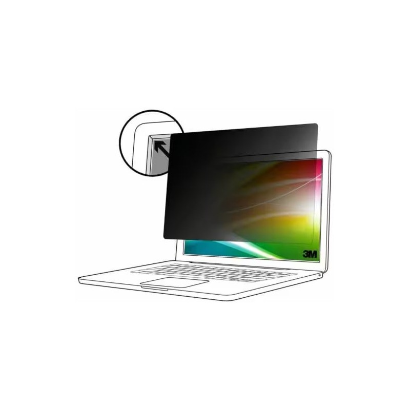 3M Filtro Privacy Bright Screen per 13.3 pol Laptop a Schermo Pieno, 16 9, BP133W9E