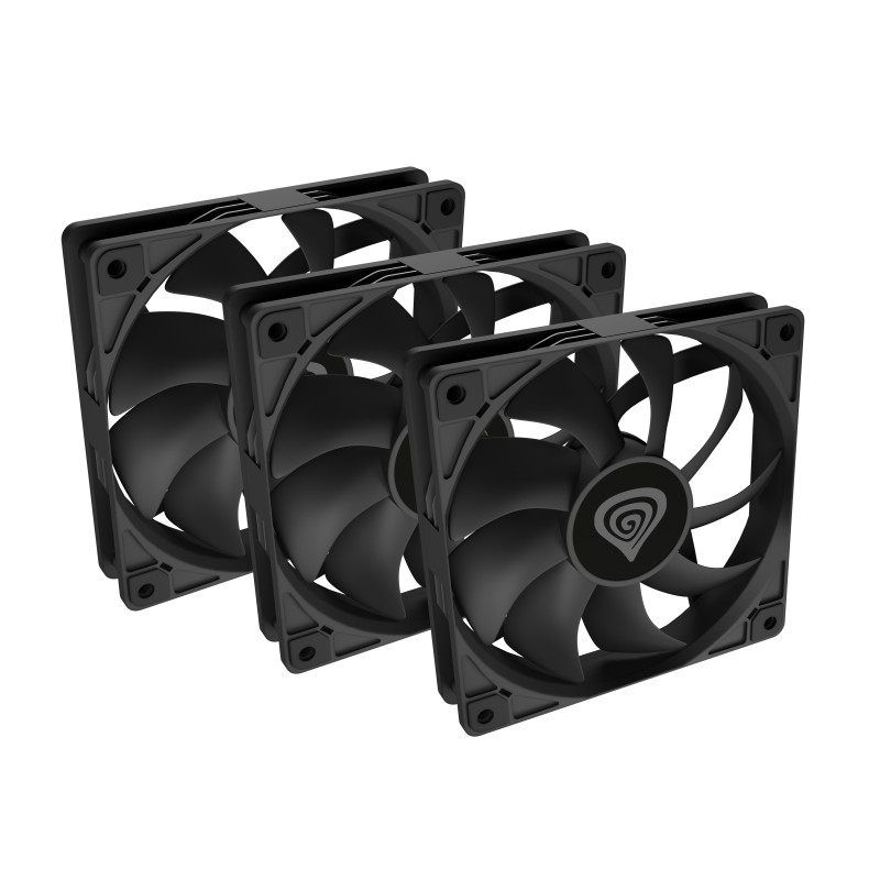 NATEC Oxal 120 Case per computer Ventilatore 12 cm Nero 3 pz