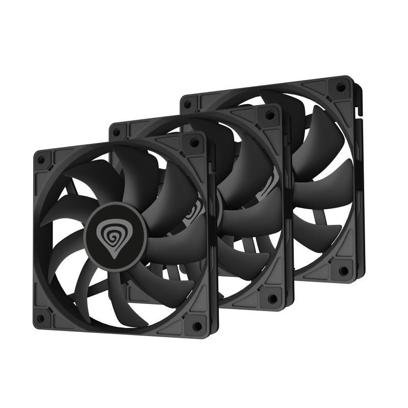 NATEC Oxal 120 Case per computer Ventilatore 12 cm Nero 3 pz