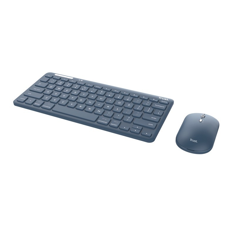 Trust Lyra tastiera Mouse incluso RF senza fili + Bluetooth QWERTY Italiano Blu