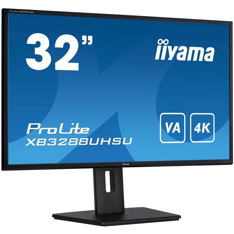 iiyama ProLite XB3288UHSU-B5 Monitor PC 80 cm (31.5") 3840 x 2160 Pixel 4K Ultra HD LCD Nero