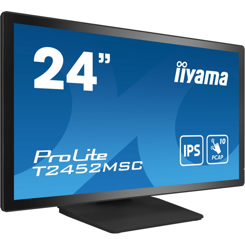 iiyama ProLite T2452MSC-B1 Monitor PC 60,5 cm (23.8") 1920 x 1080 Pixel Full HD LCD Touch screen Multi utente Nero