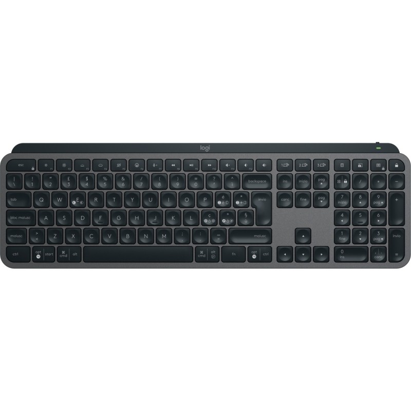 Logitech MX Keys S tastiera RF senza fili + Bluetooth QWERTY Italiano Grafite