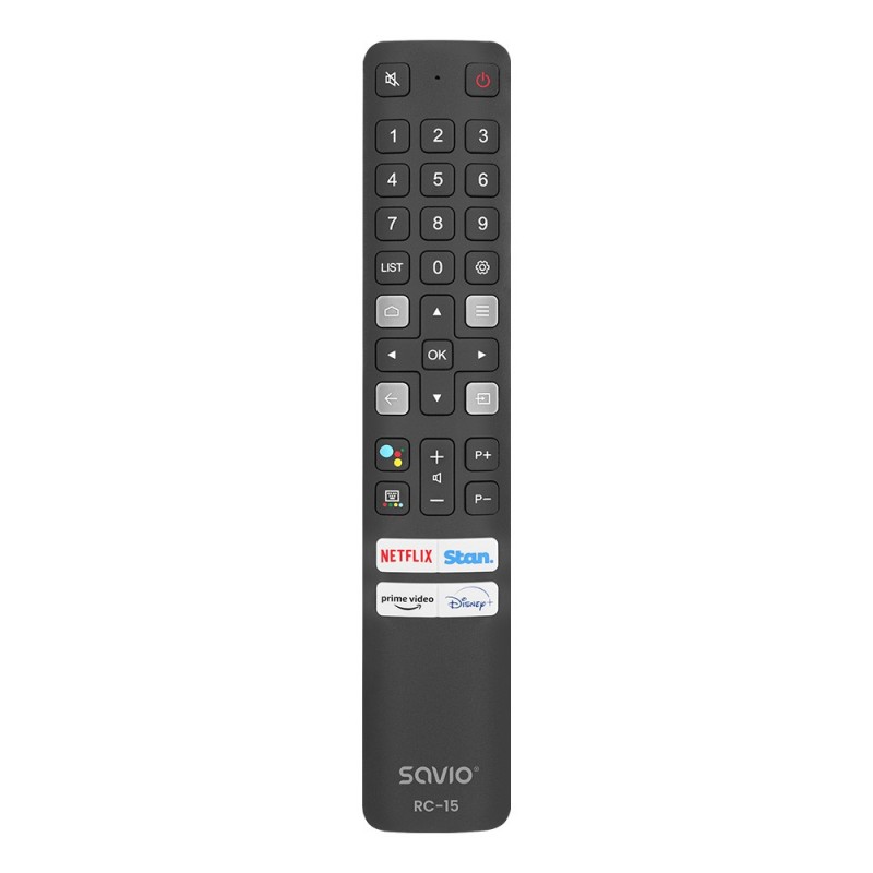 Savio RC-15 universal remote control replacement for TCL SMART TV telecomando IR Wireless Pulsanti