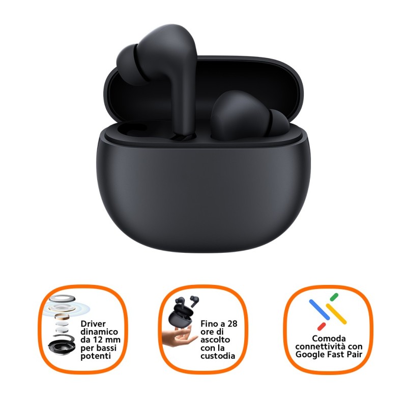 Xiaomi Redmi Buds 4 Active Auricolare True Wireless Stereo (TWS) In-ear Musica e Chiamate Bluetooth Nero