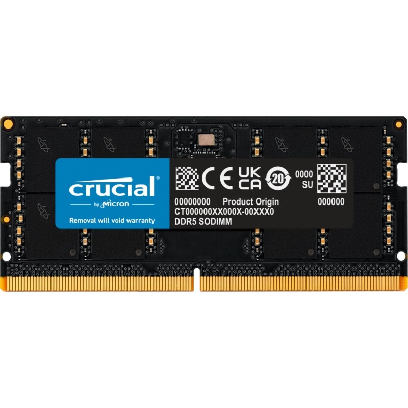 Crucial SORAM D5 5200 48GB CL46 - 48 GB memoria 1 x 48 GB DDR5 5600 MHz Data Integrity Check (verifica integrità dati)