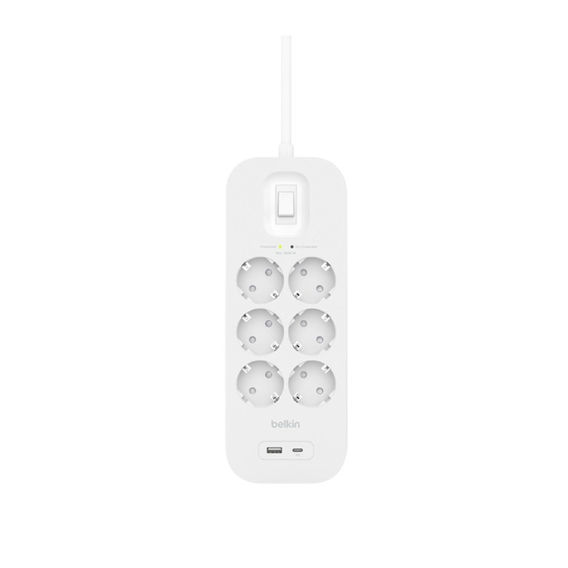 Belkin Connect Bianco 6 presa(e) AC 2 m