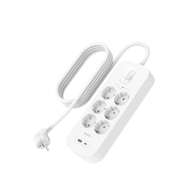 Belkin Connect Bianco 6 presa(e) AC 2 m