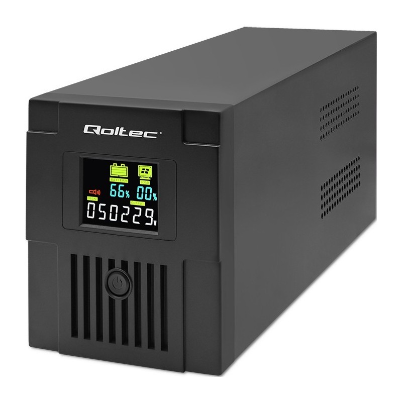 Qoltec 53770 gruppo di continuità (UPS) A linea interattiva 1,5 kVA 900 W 2 presa(e) AC