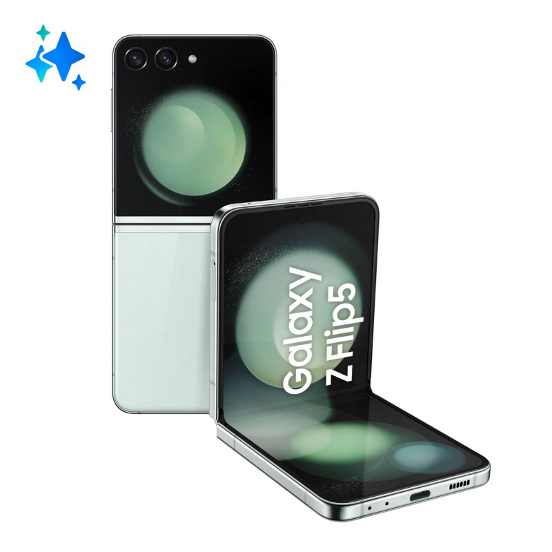 Samsung Galaxy Z Flip5 Smartphone AI RAM 8GB Display 3,4" Super AMOLED 6,7" Dynamic AMOLED 2X Mint 512GB