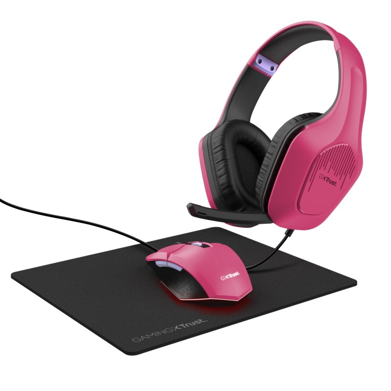 Trust GXT 790 Auricolare Cablato A Padiglione Giocare Nero, Rosa