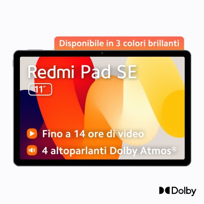 Xiaomi Redmi Pad SE Qualcomm Snapdragon 128 GB 27,9 cm (11") 4 GB Android 13 Verde