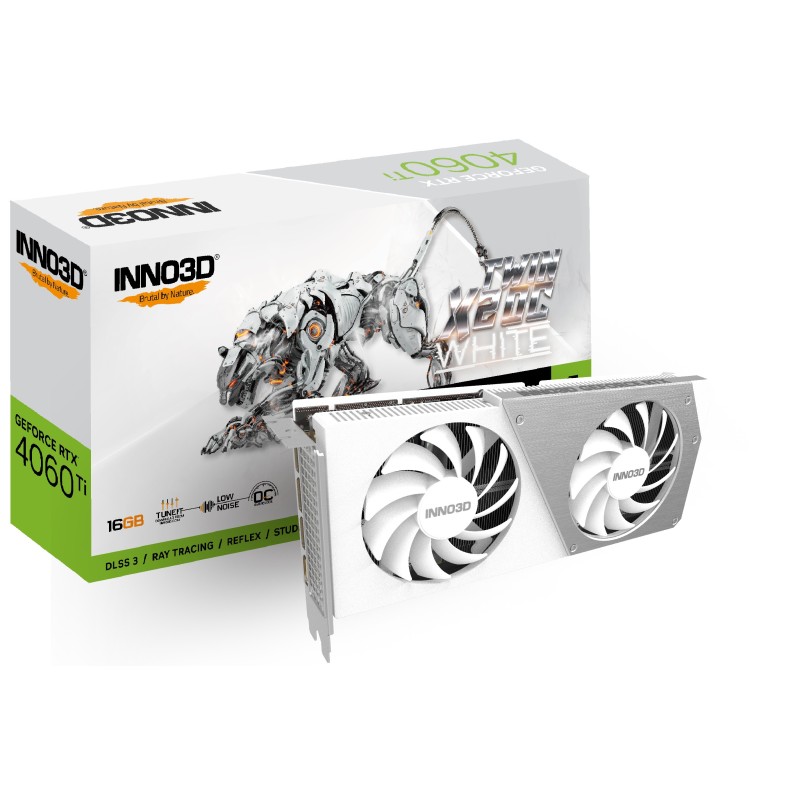 Inno3D N406T2-16D6X-178055W scheda video NVIDIA GeForce RTX 4060 Ti 16 GB GDDR6