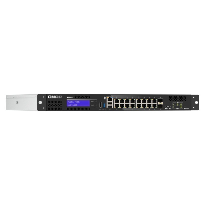 QNAP QGD-1600 Gestito Gigabit Ethernet (10 100 1000) 1U Nero, Grigio