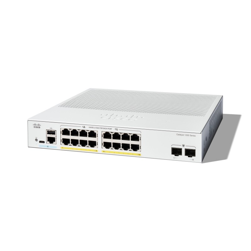 Cisco Catalyst 1200 Gestito L2 Gigabit Ethernet (10 100 1000) Supporto Power over Ethernet (PoE) Grigio