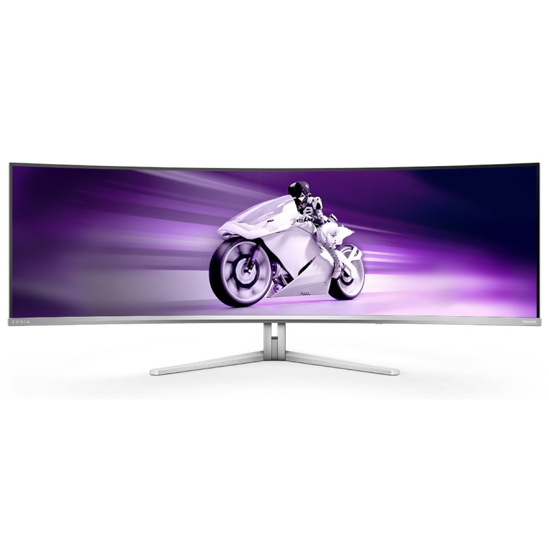 Philips Evnia 8000 49M2C8900 00 Monitor PC 124,2 cm (48.9") 5120 x 1440 Pixel Dual QHD QDOLED Bianco