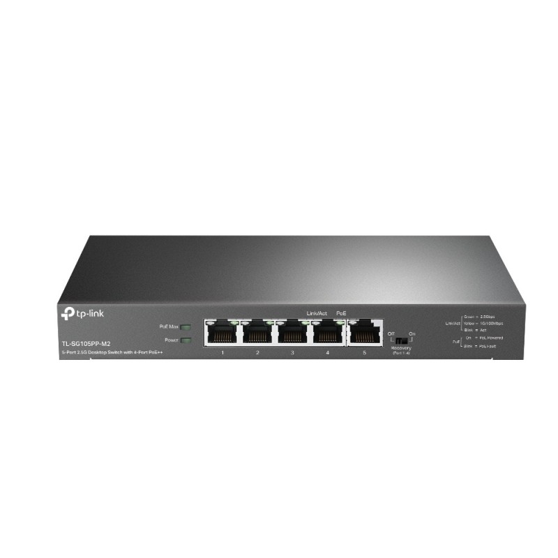 TP-Link TL-SG105PP-M2 switch di rete Non gestito Gigabit Ethernet (10 100 1000) Supporto Power over Ethernet (PoE) Nero