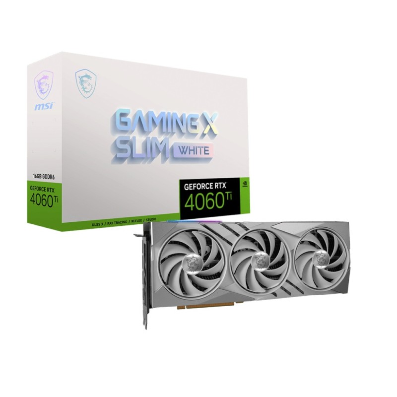 MSI GAMING GeForce RTX 4060 Ti X SLIM WHITE 16G NVIDIA 16 GB GDDR6