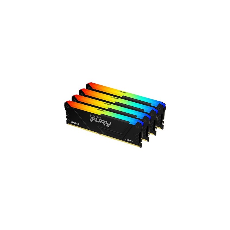 Kingston Technology FURY 128GB 3600MT s DDR4 CL18 DIMM (Kit da 4) Beast RGB