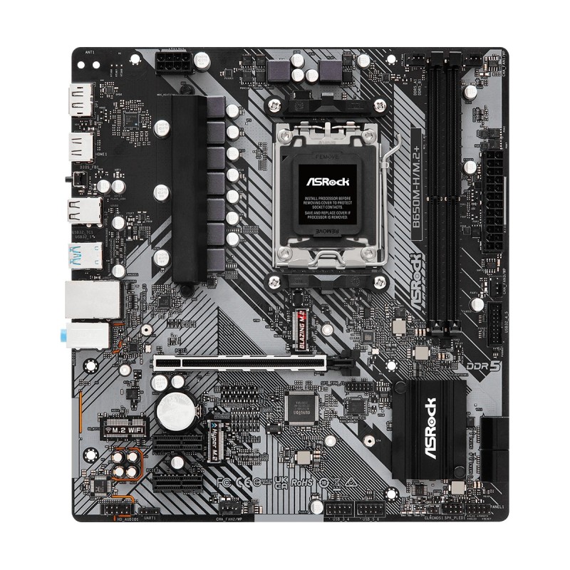 Asrock B650M-H M.2+ AMD B650 Presa di corrente AM5 micro ATX