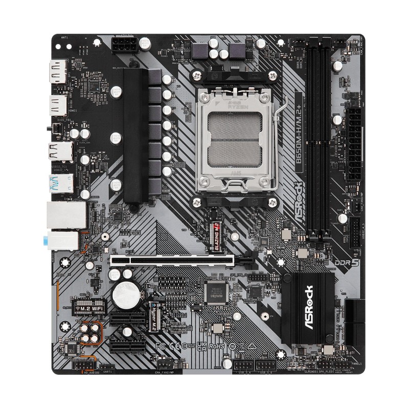 Asrock B650M-H M.2+ AMD B650 Presa di corrente AM5 micro ATX