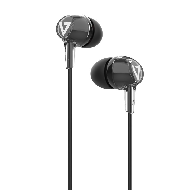 V7 HA220 cuffia e auricolare Cablato In-ear Chiamate Musica Sport Tutti i giorni Nero