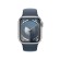 Apple Watch Series 9 GPS + Cellular Cassa 41mm in Alluminio Argento con Cinturino Sport Blu Tempesta - M L