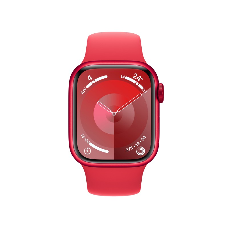 Apple Watch Series 9 GPS + Cellular Cassa 41m in Alluminio (PRODUCT)RED con Cinturino Sport Band (PRODUCT)RED - M L