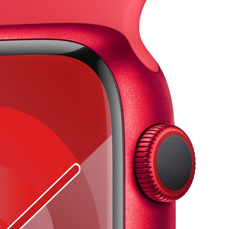 Apple Watch Series 9 GPS + Cellular Cassa 45m in Alluminio (PRODUCT)RED con Cinturino Sport Band (PRODUCT)RED - S M