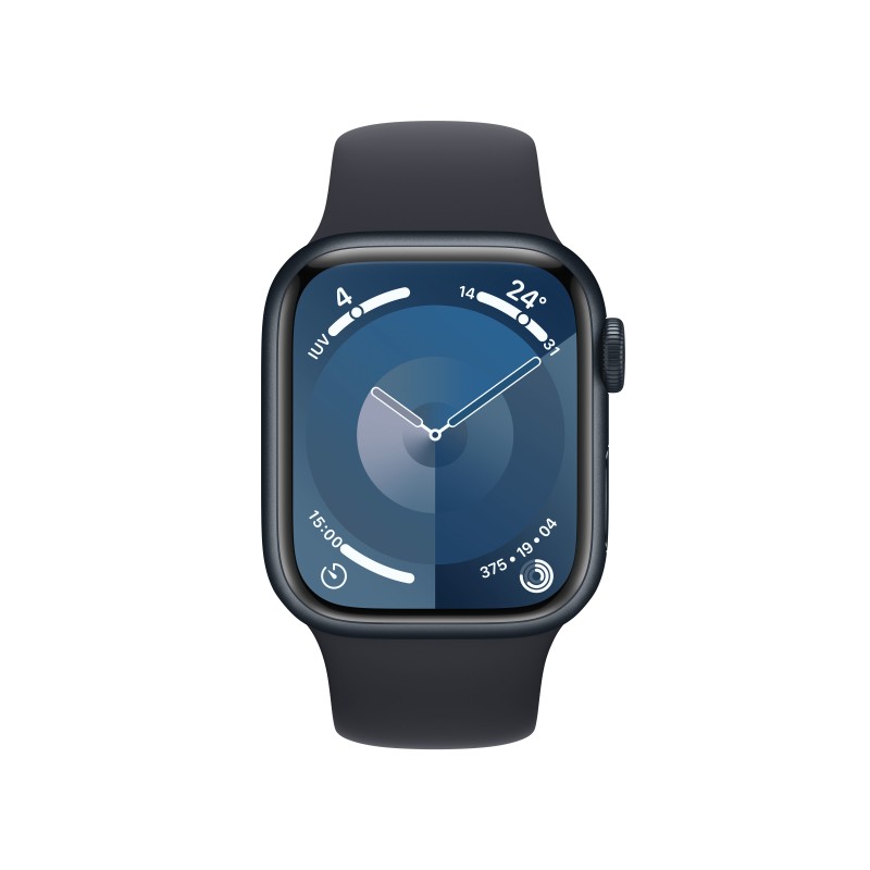 Apple Watch Series 9 GPS Cassa 41mm in Alluminio Mezzanotte con Cinturino Sport Mezzanotte - S M